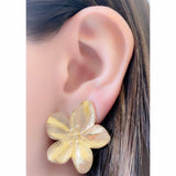 Pendientes Maxi flor oro