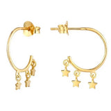 Pendientes Estrellas oro