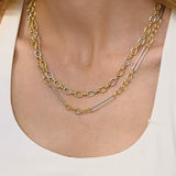 Collar eslabones bicolor