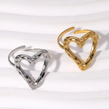 Anillo Corazón Irregular Plata