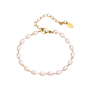 Pulsera Perlas Imitación Mini oro