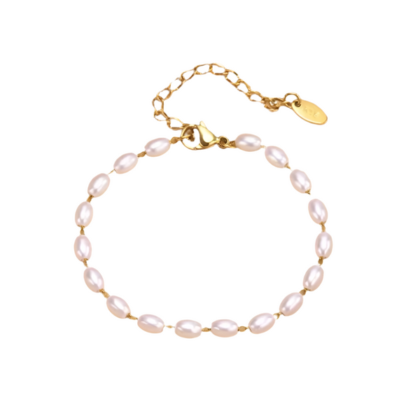Pulsera Perlas Imitación Mini oro