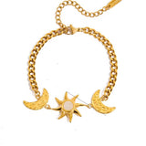 Pulsera sol ópalo oro