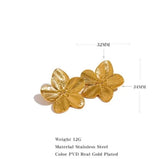 Pendientes Maxi flor oro