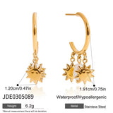 Pendientes Soles Perla oro