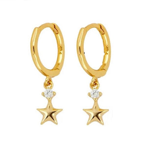 Pendientes estrella oro