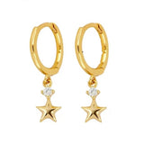 Pendientes estrella oro