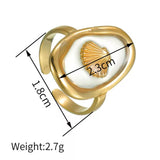 Anillo Concha Transparente oro