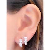 Pendientes Mini flores plata