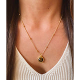 Collar Colgante Dorado Ojo de tigre