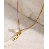 Collar Mamá Perla Oro