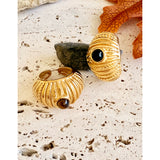 Anillo maxi ojo de tigre oro