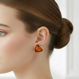 Pendiente Ambar geométrico oro