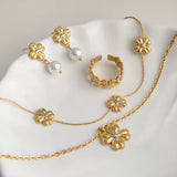 Anillo Flores oro