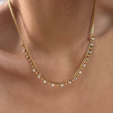 Collar circonitas oro
