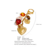 Charm Bolso Corazón oro