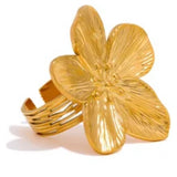 Anillo maxi flor oro