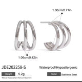 Pendiente triple plata