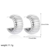 Pendiente maxi Croissant plata