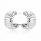 Pendiente maxi Croissant plata