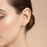 Pendientes Mini Rayo Brillo Plata