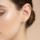 Pendientes Mini Rayo Brillo Oro