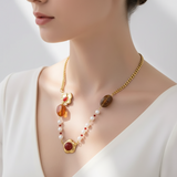 Collar Flor Ambar oro