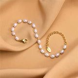 Pulsera Perlas Imitación Mini oro