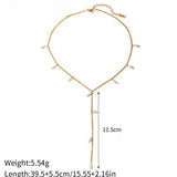 Collar Largo Mini Perlas oro