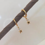 Pendientes estrella oro