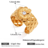 Anillo Flor Brillo oro