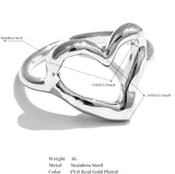 Anillo Corazón Irregular Plata
