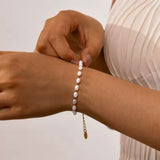 Pulsera Perlas Imitación Mini oro