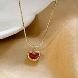 Collar Corazón Rojo oro