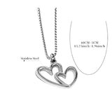 Collar Corazones Plata