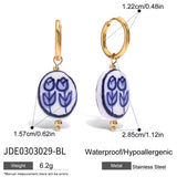 Pendientes Charms Ceramica oro