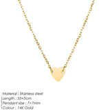 Collar Mini Corazón Solitario Oro