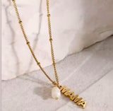 Collar "MAMA" Perla oro