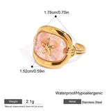 Anillo estrella de mar rosa oro
