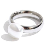 Anillo Maxi Perla Plateado