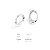 Pendiente Oval plata
