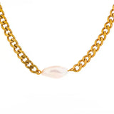 Collar Perla Dorado