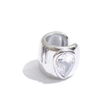 Pendiente Ear Cuff Circonita Plateado