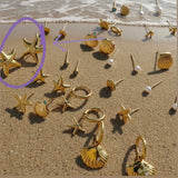 Pendientes estrella de mar oro