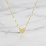 Collar Mini Corazón Solitario Oro