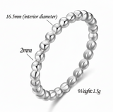 Anillo mini bolas plata