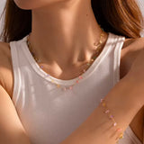 Collae cristales colores oro