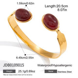 Pulsera Rígida Ambar rojo oro