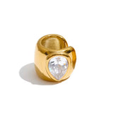 Pendiente Ear Cuff Circonita Dorado