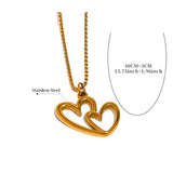 Collar Corazones Oro